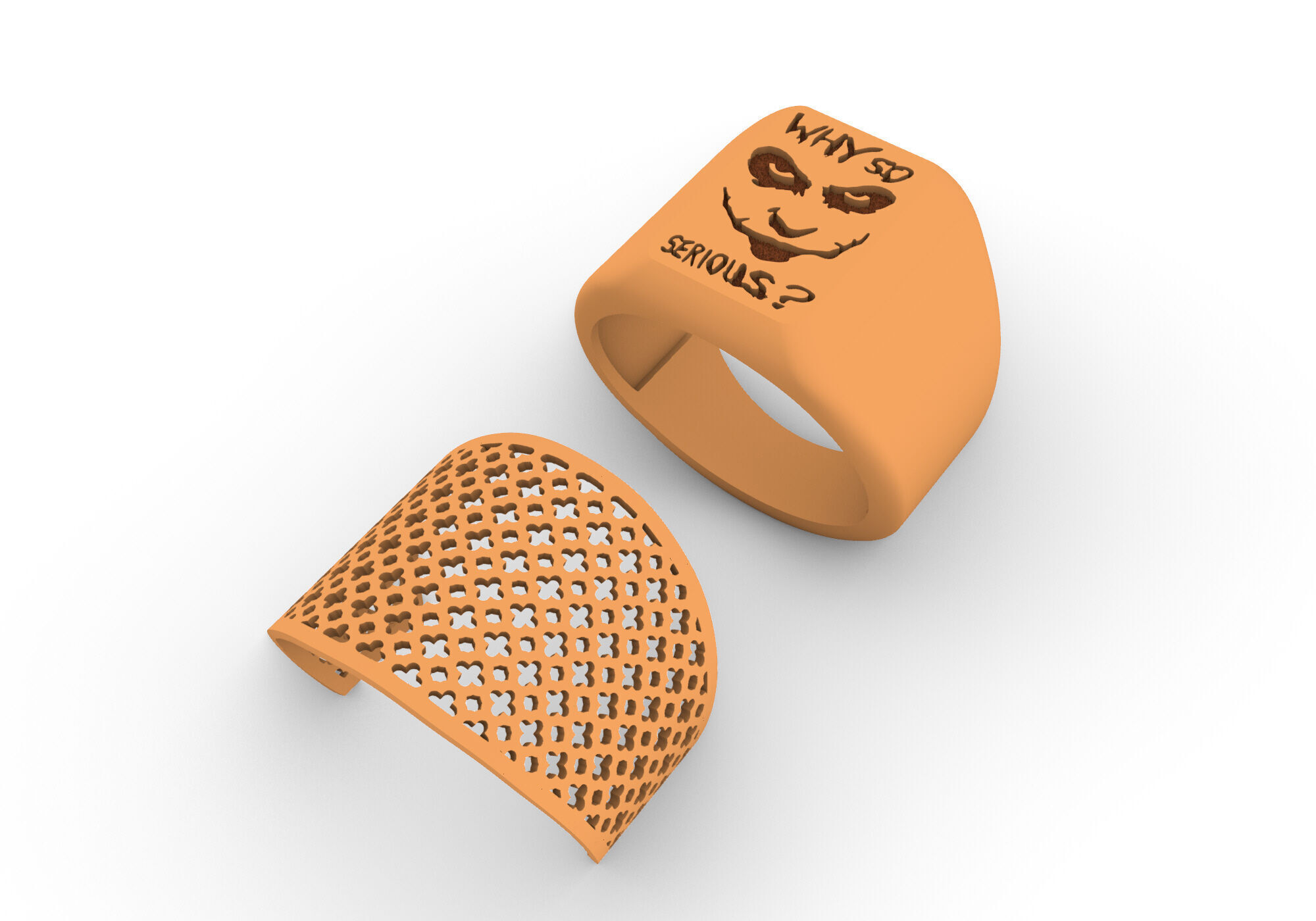 Joker ring  3D print model_4