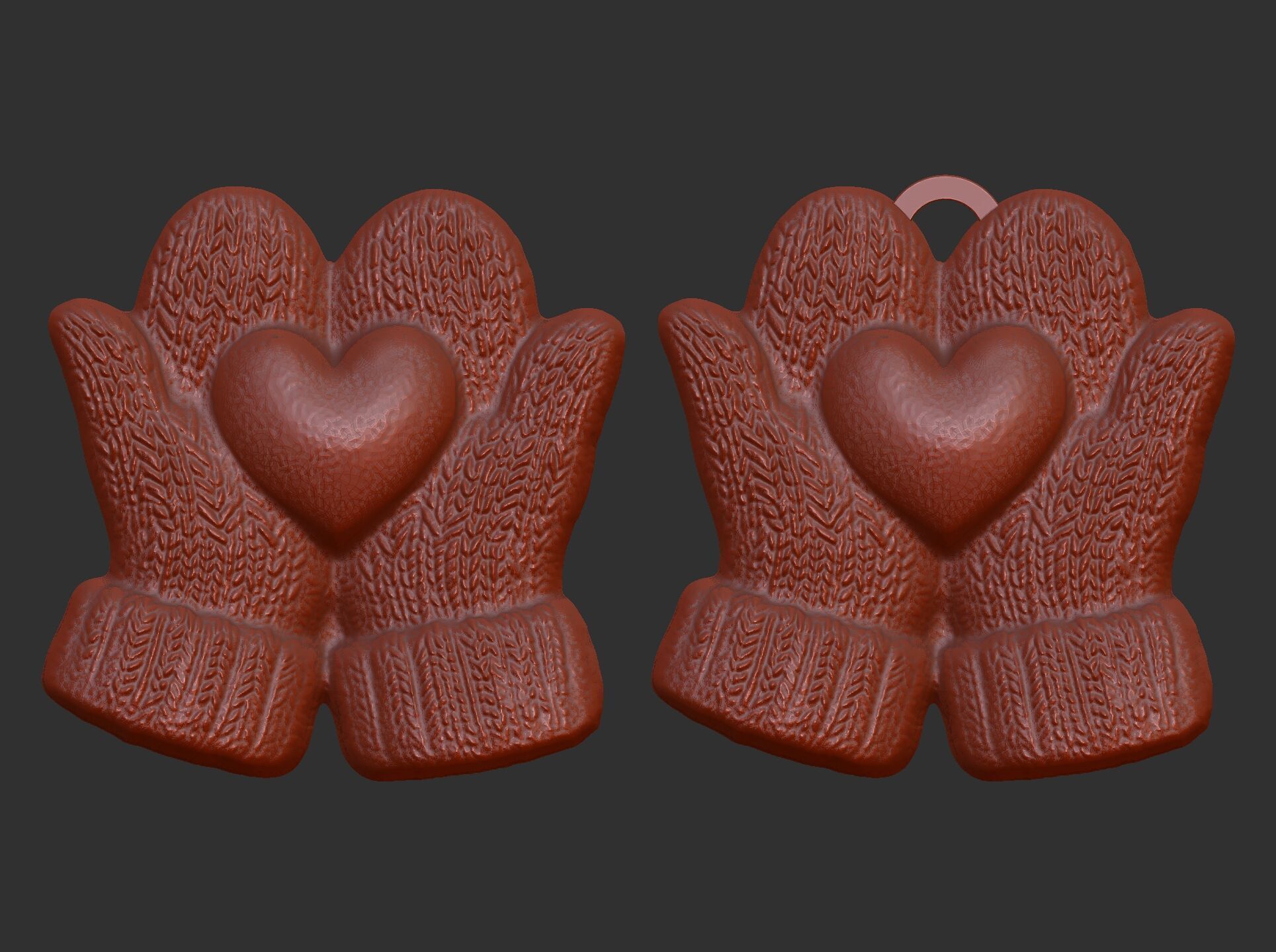 gloves holding heart decor 3D print model_5
