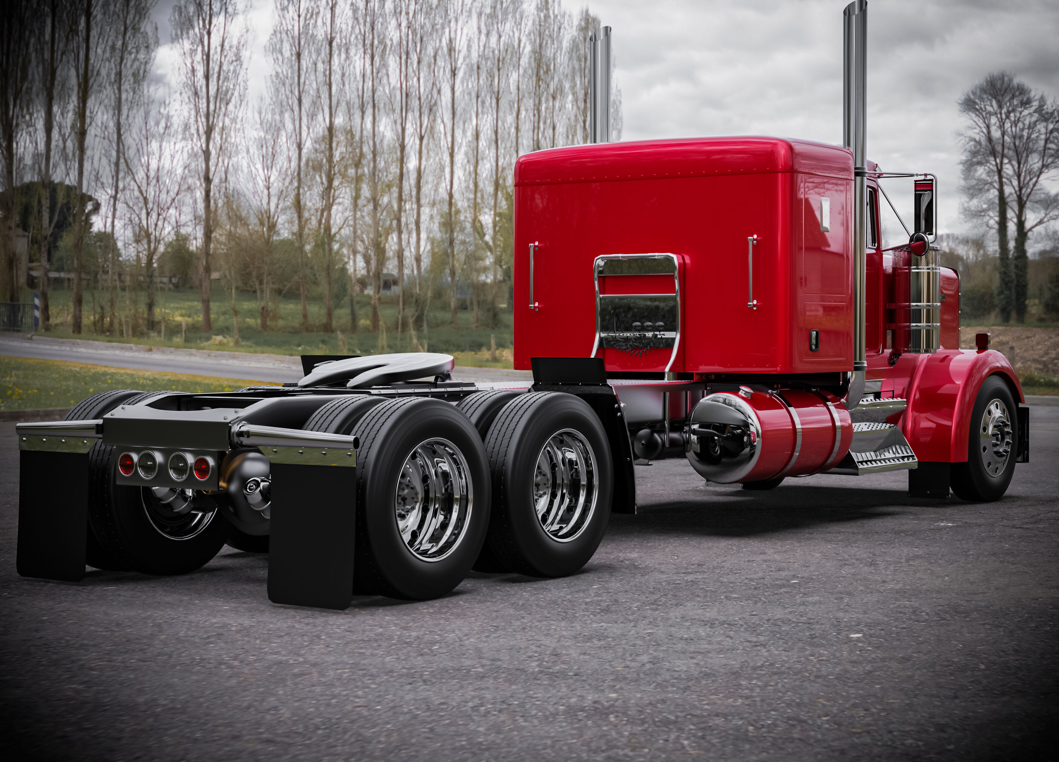 Kenworth W900 1974 3D model_8