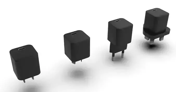 USB C Charger US Type A AU Type I EU Type C UK Type G Detailed