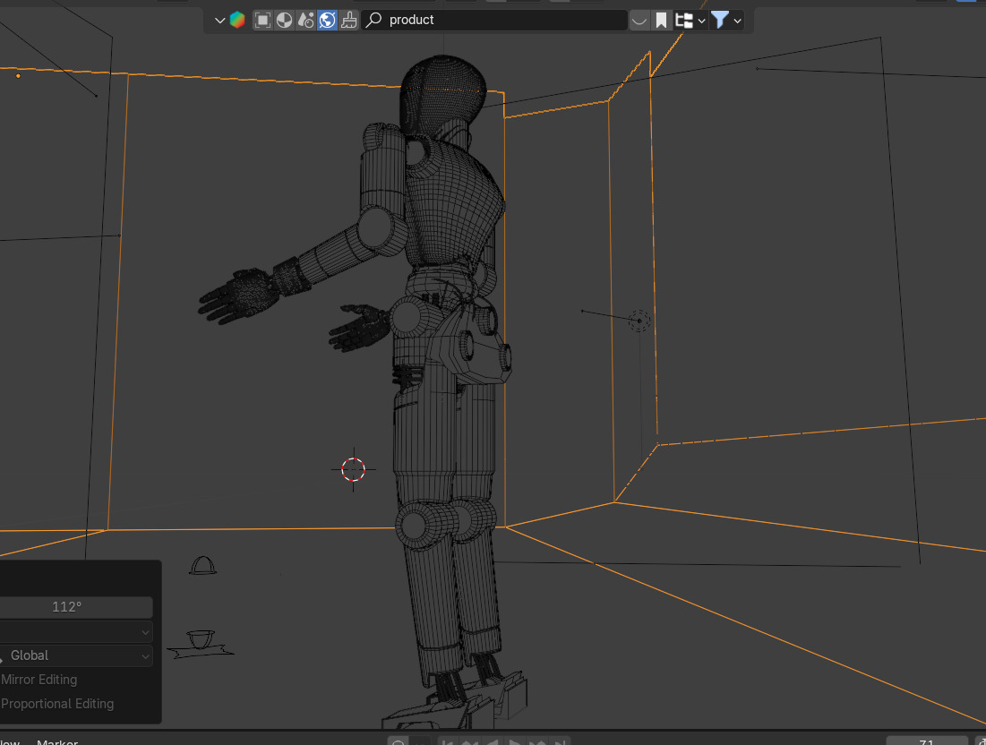 Humanoid ROBOT Low-poly 3D model_2