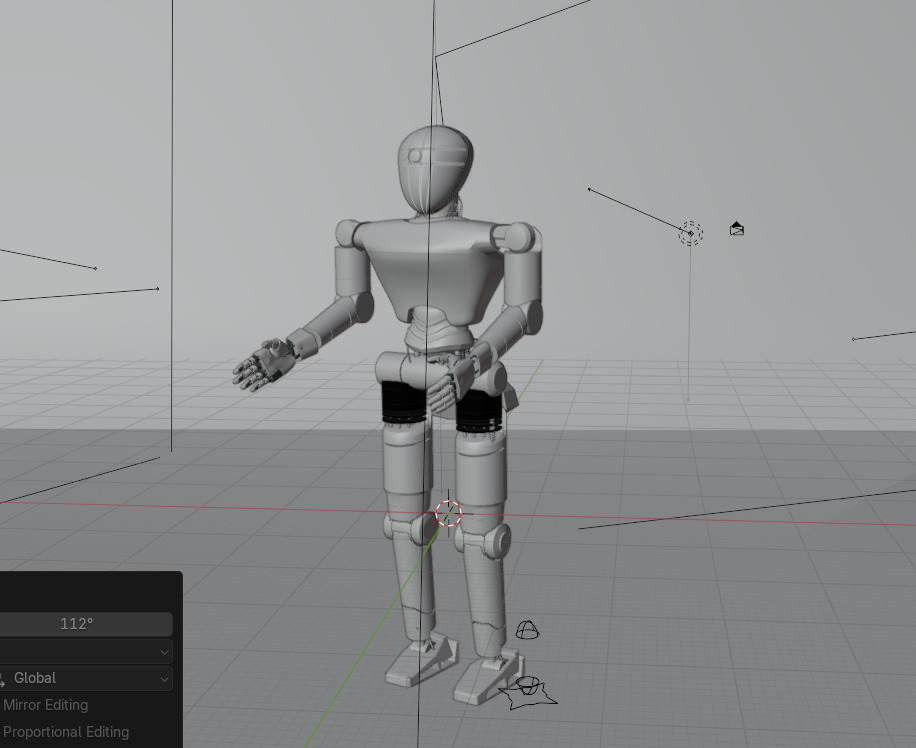 Humanoid ROBOT Low-poly 3D model_4