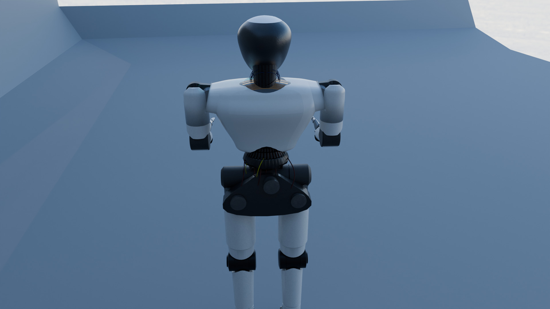 Humanoid ROBOT Low-poly 3D model_3