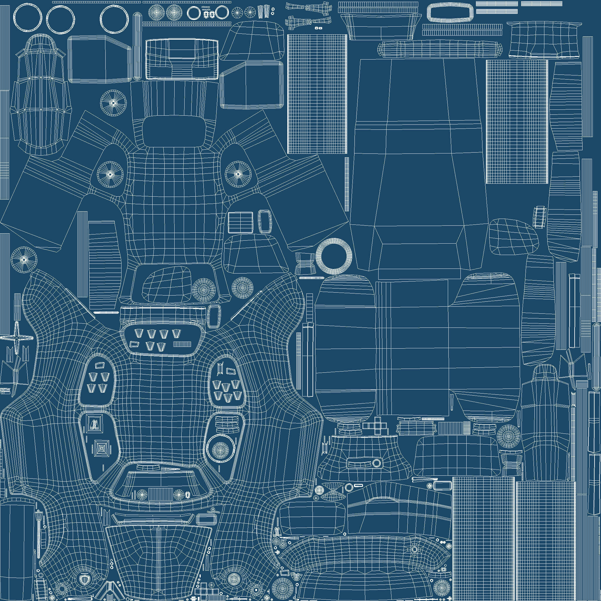 Super fury cartoon rally lowpoly car Low-poly 3D model_12