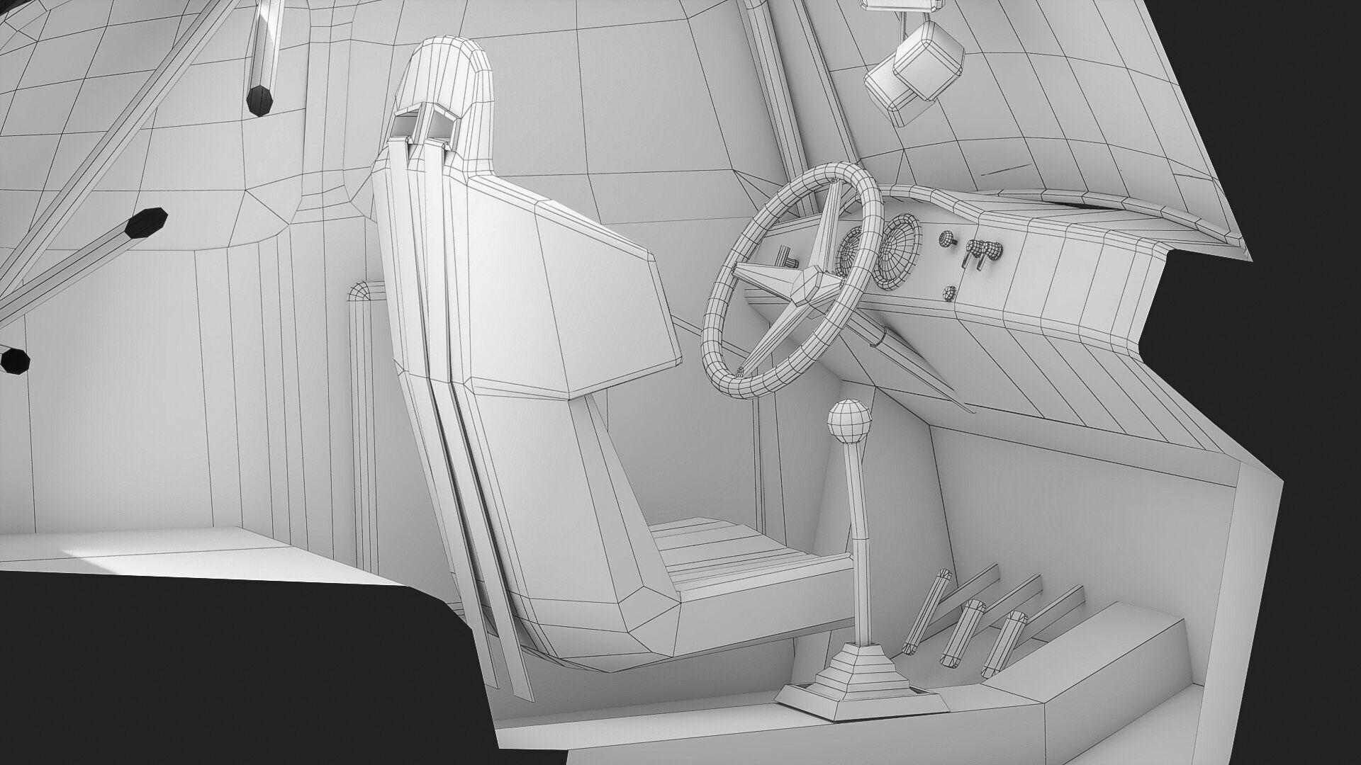 Super fury cartoon rally lowpoly car Low-poly 3D model_11