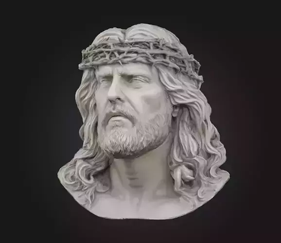 Jesus Head Bust 3D Print Model