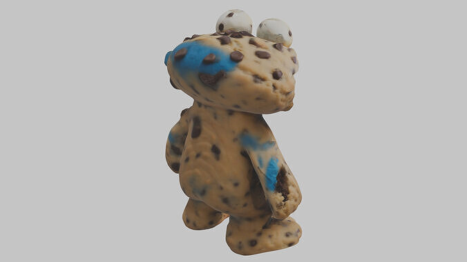 Cookie Monster Low-poly 3D model 6