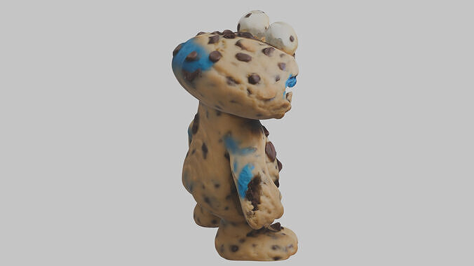 Cookie Monster Low-poly 3D model 5