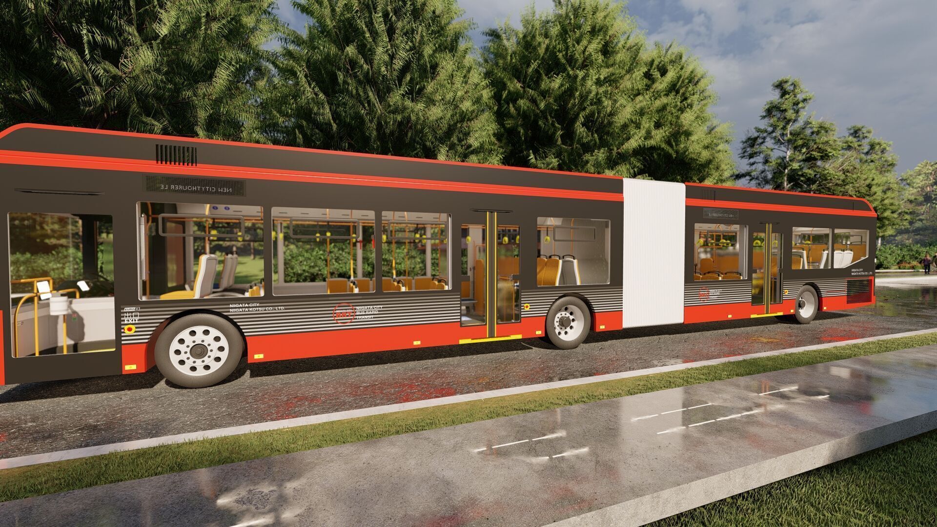 NIIGATA CITY BUS 3D model_4