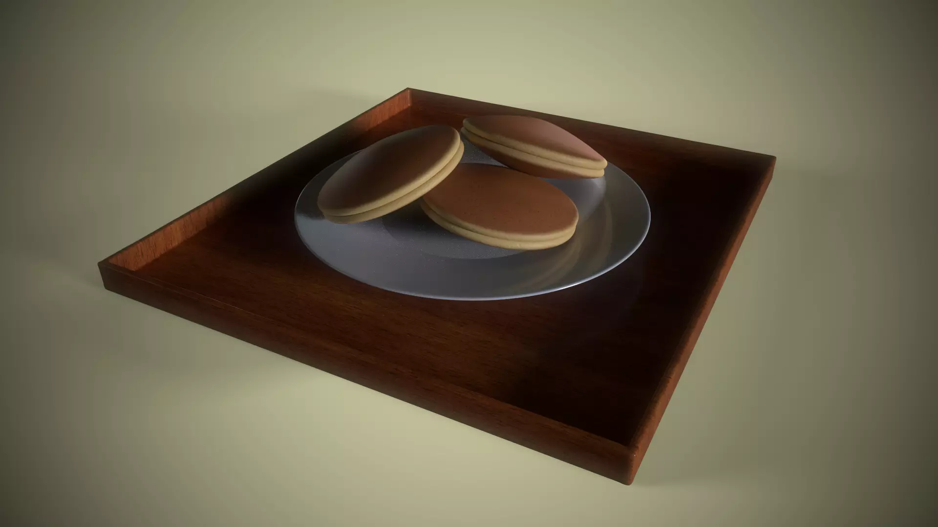 Dorayaki Free low-poly 3D model