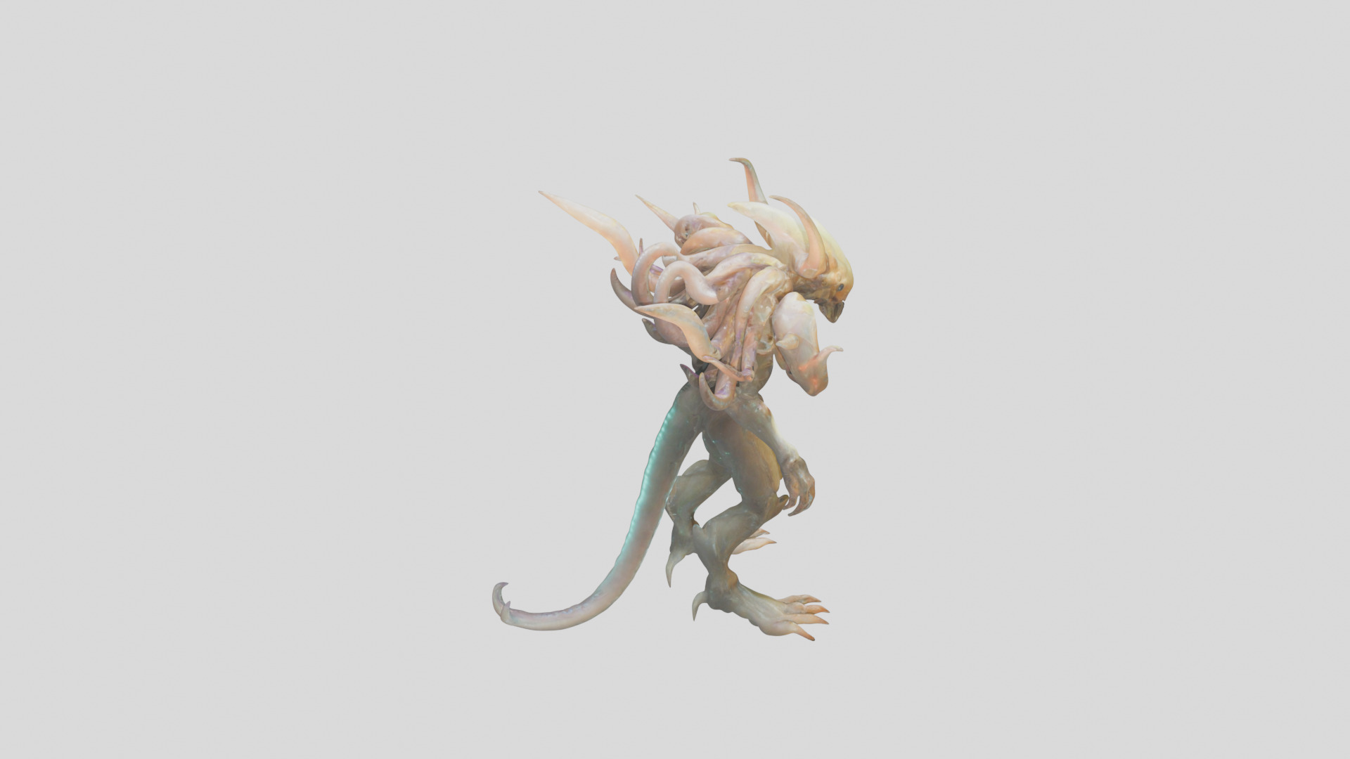 Fantasy Alien Character Monster Low-poly 3D model_29