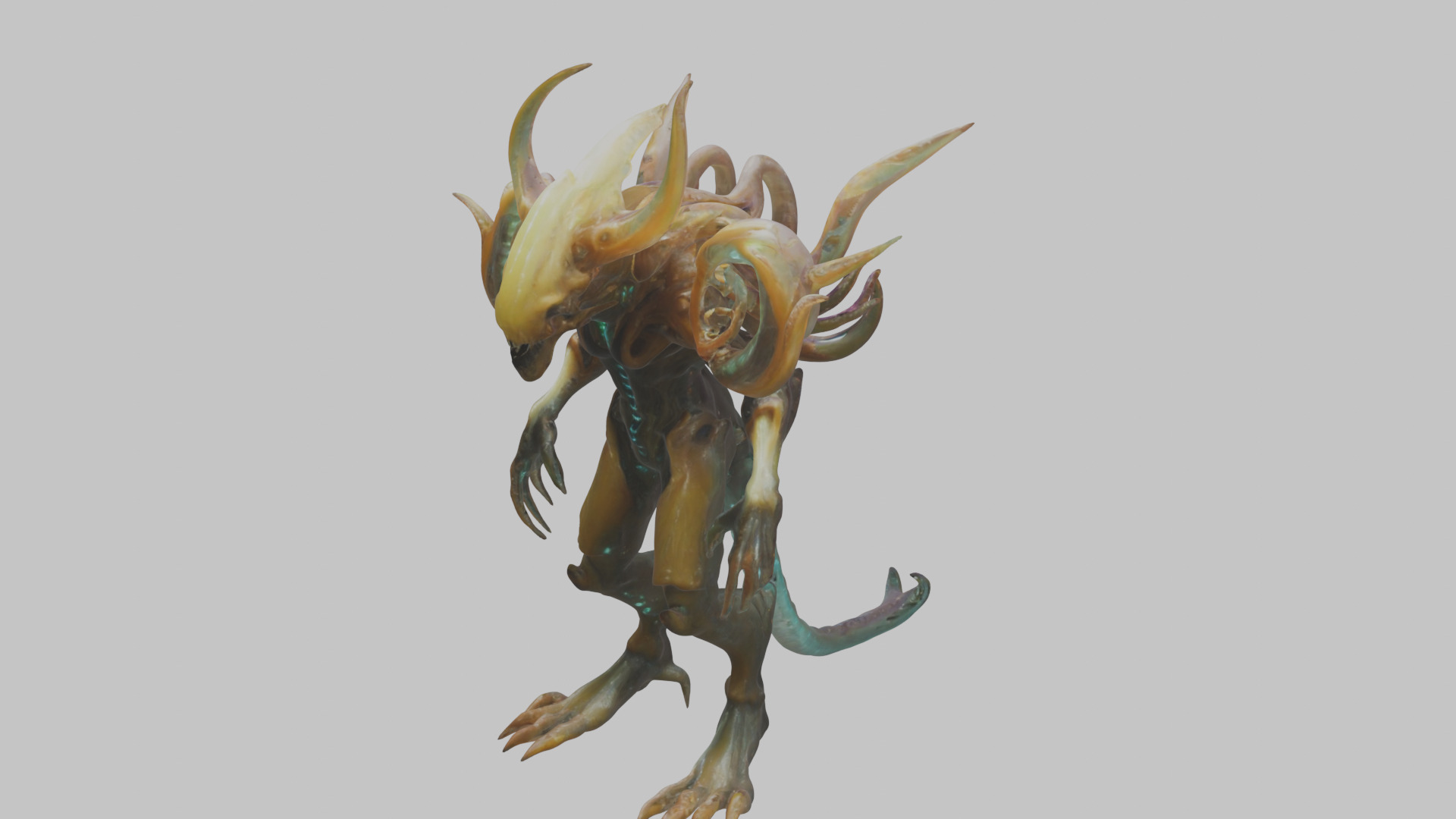 Fantasy Alien Character Monster Low-poly 3D model_11
