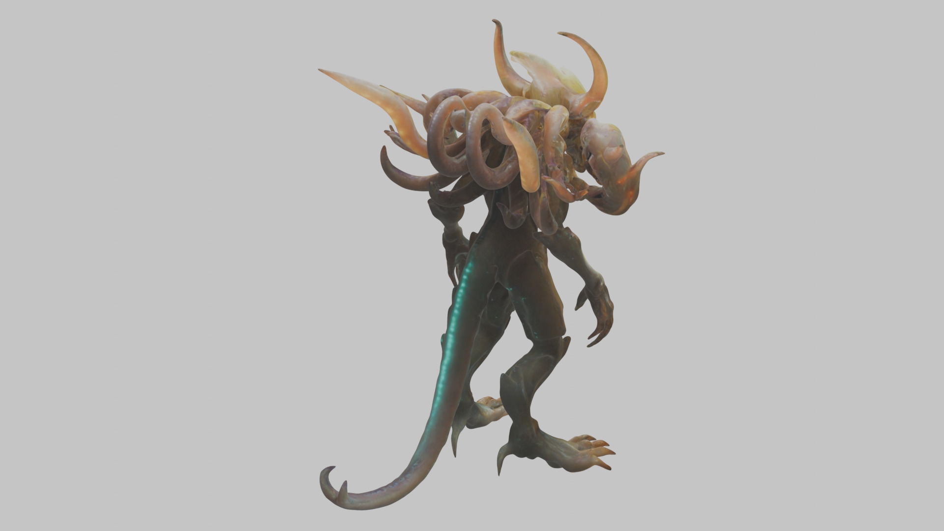 Fantasy Alien Character Monster Low-poly 3D model_9