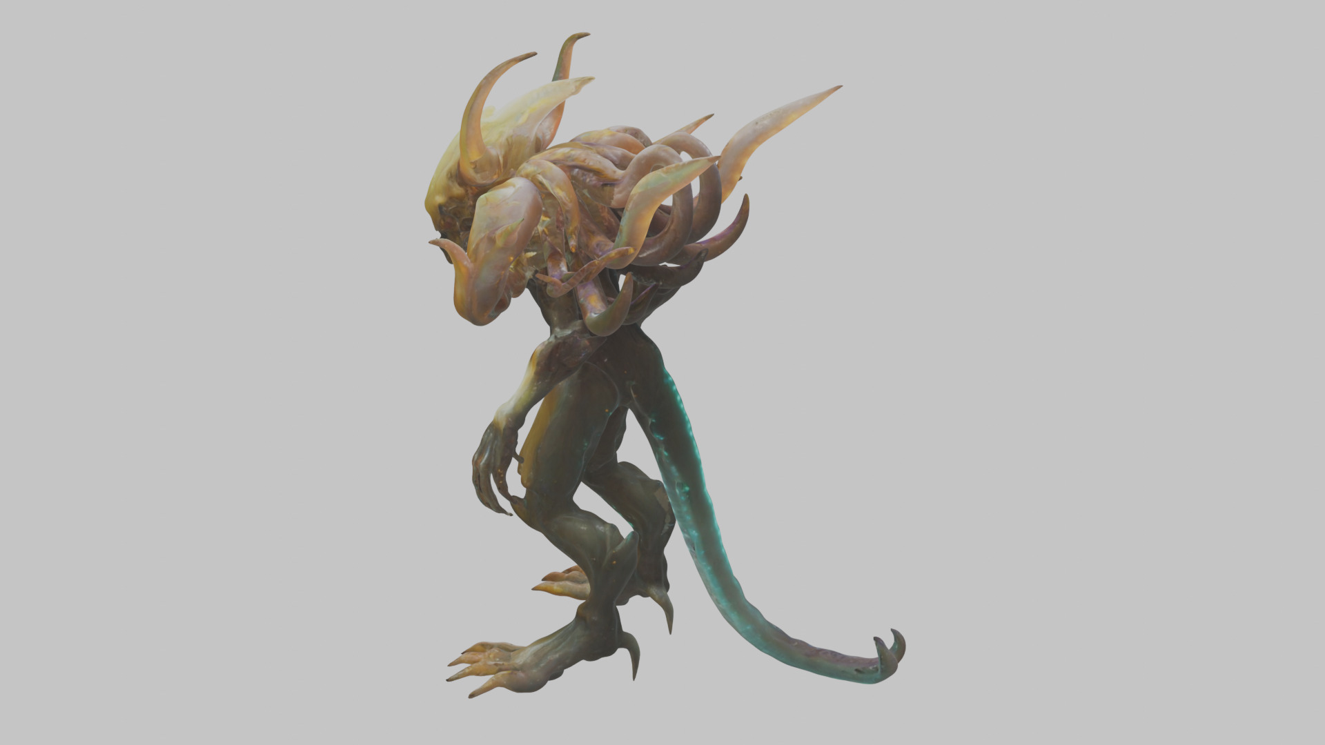 Fantasy Alien Character Monster Low-poly 3D model_15