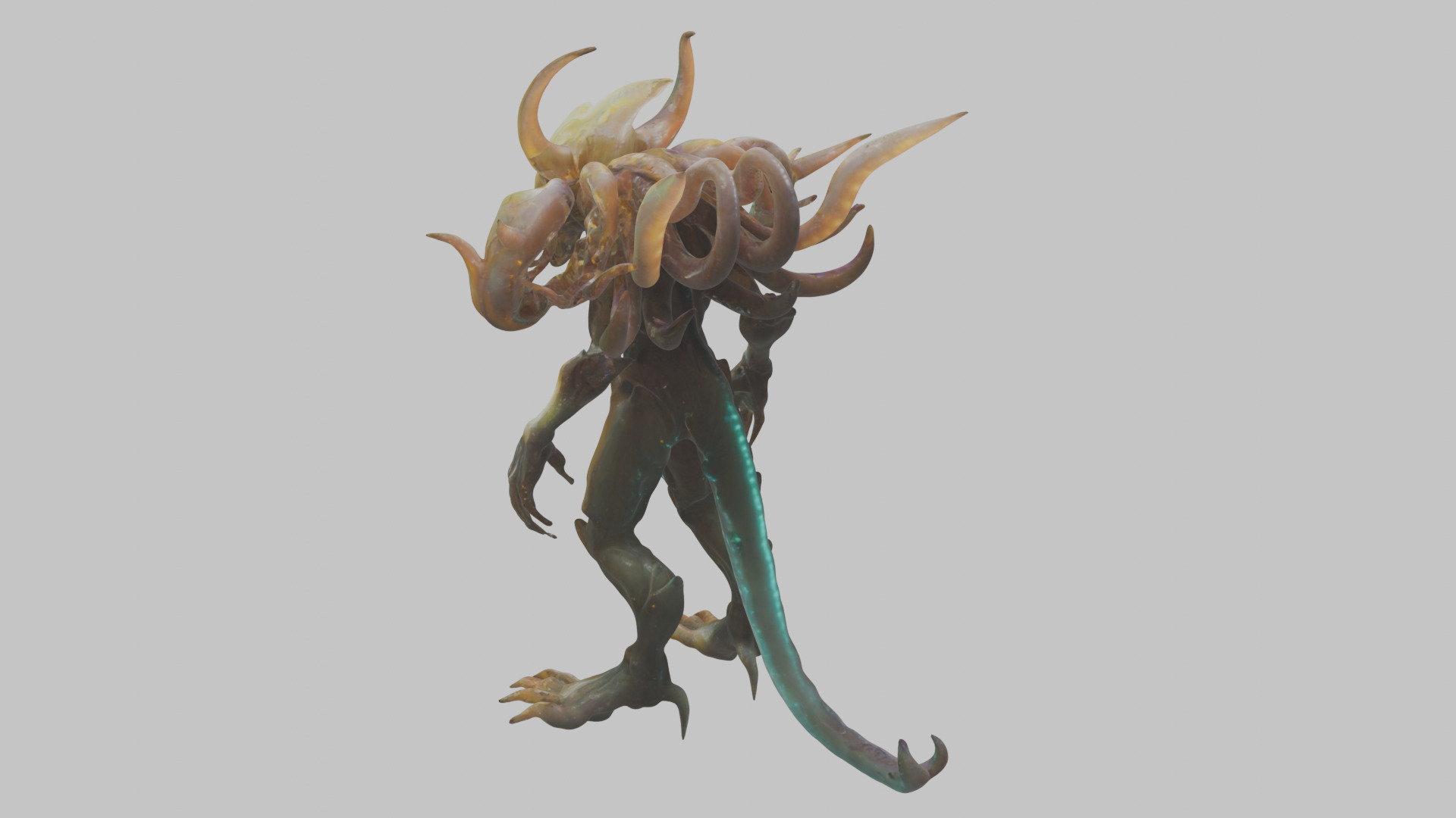 Fantasy Alien Character Monster Low-poly 3D model_6