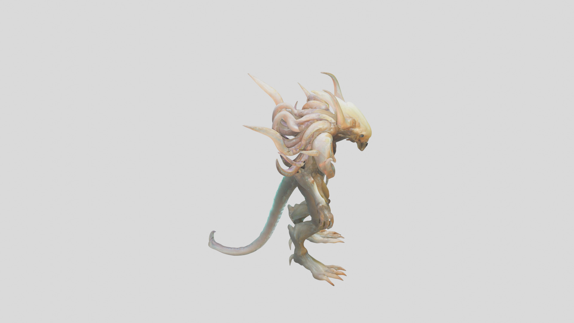 Fantasy Alien Character Monster Low-poly 3D model_28
