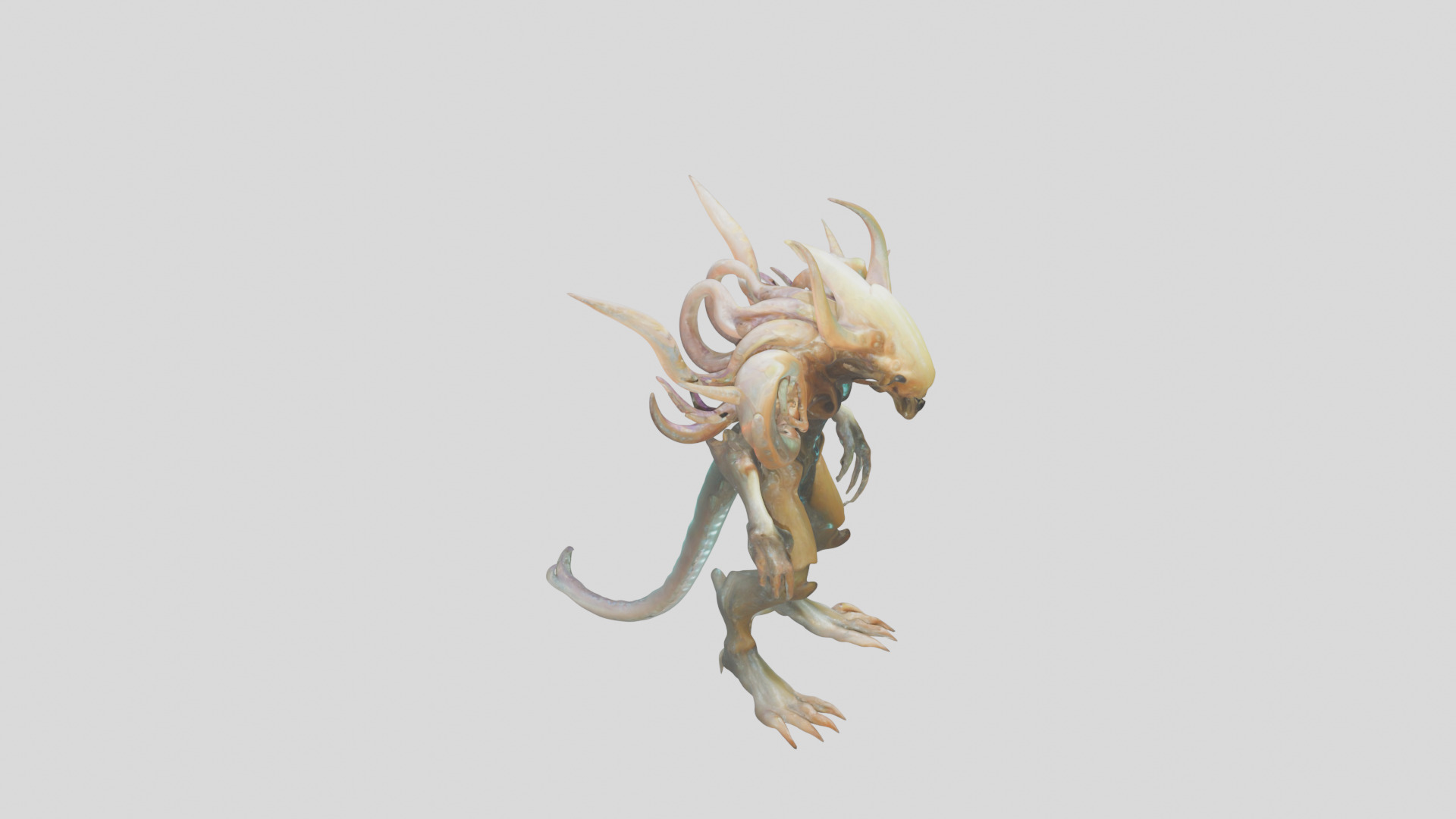 Fantasy Alien Character Monster Low-poly 3D model_27