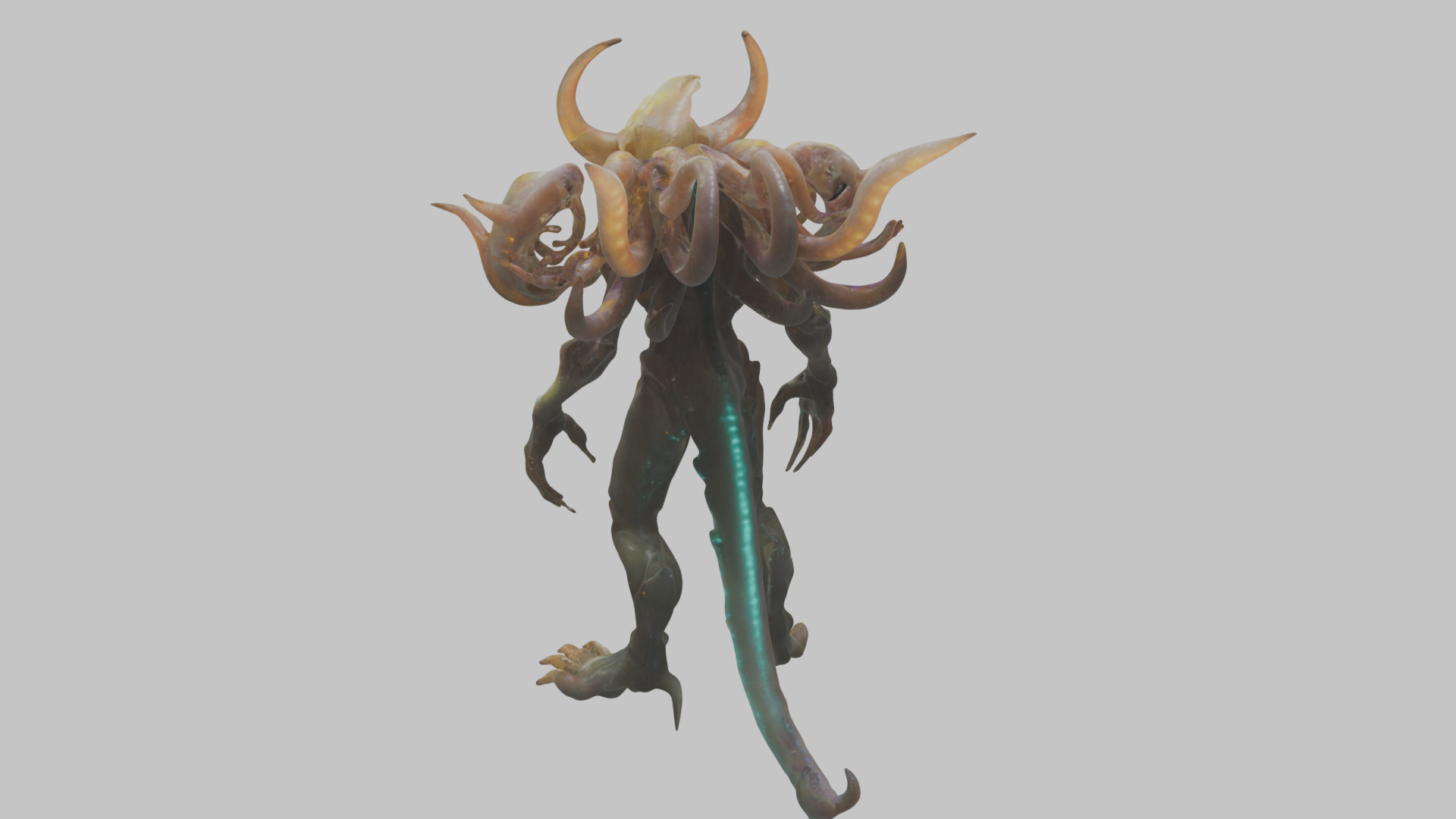 Fantasy Alien Character Monster Low-poly 3D model_7