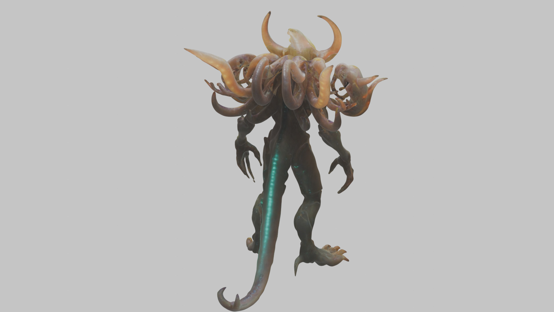 Fantasy Alien Character Monster Low-poly 3D model_3