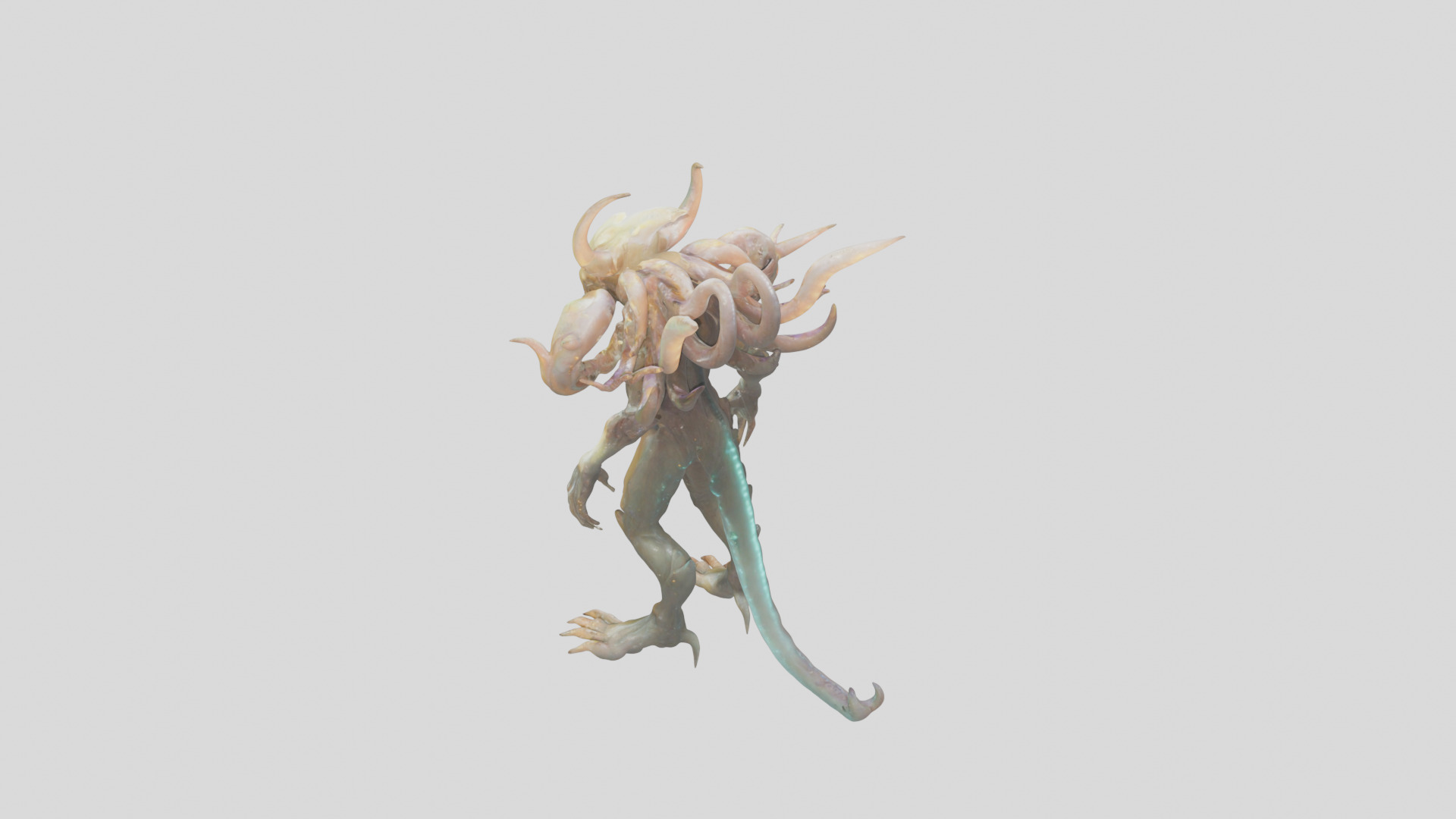 Fantasy Alien Character Monster Low-poly 3D model_19