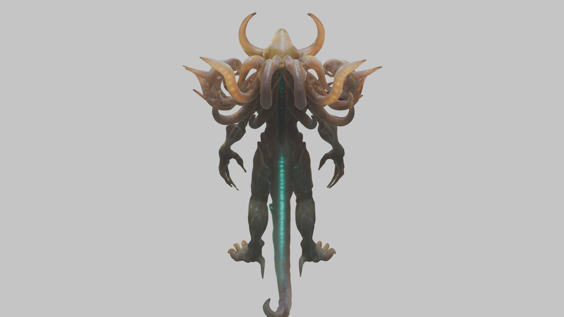 Fantasy Alien Character Monster Low-poly 3D model_4