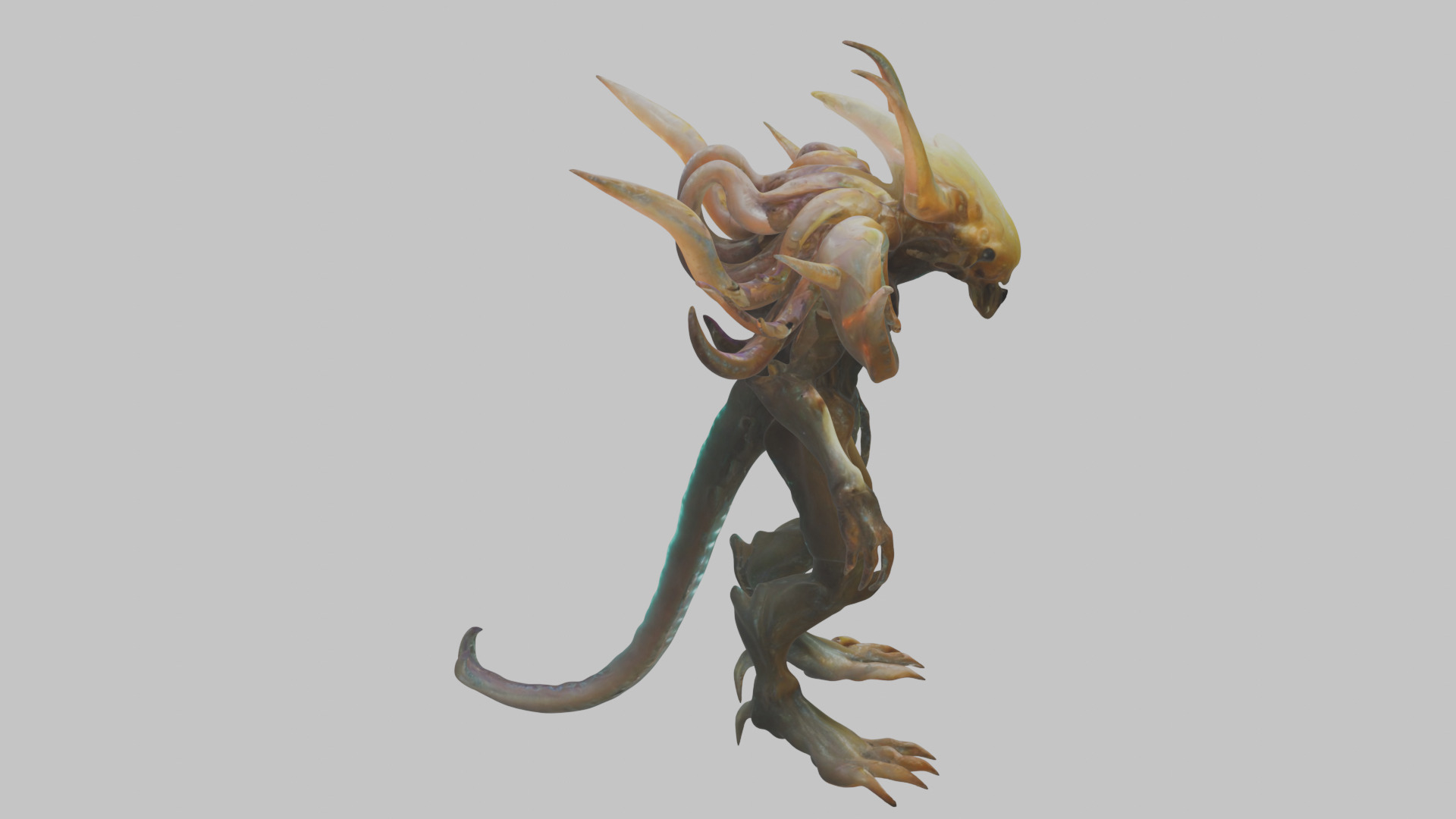 Fantasy Alien Character Monster Low-poly 3D model_14