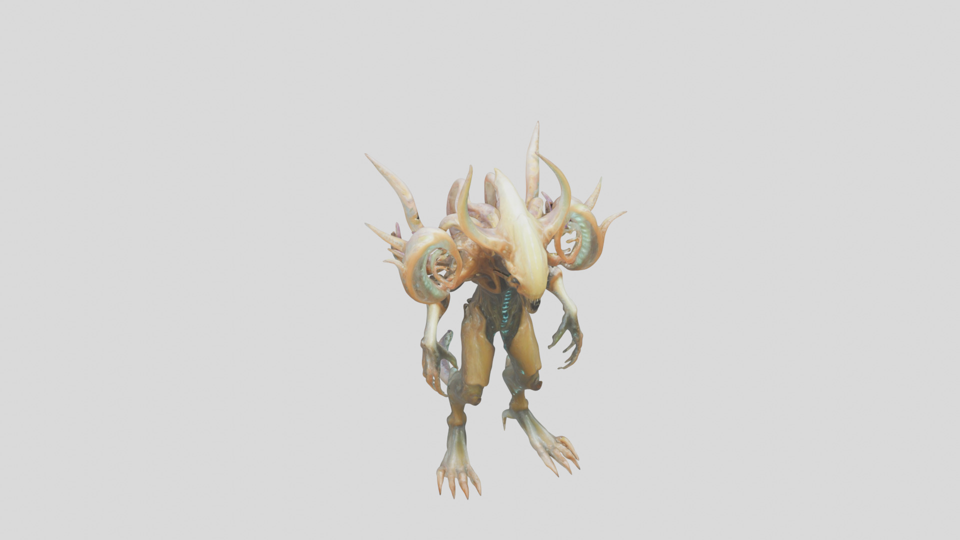 Fantasy Alien Character Monster Low-poly 3D model_25