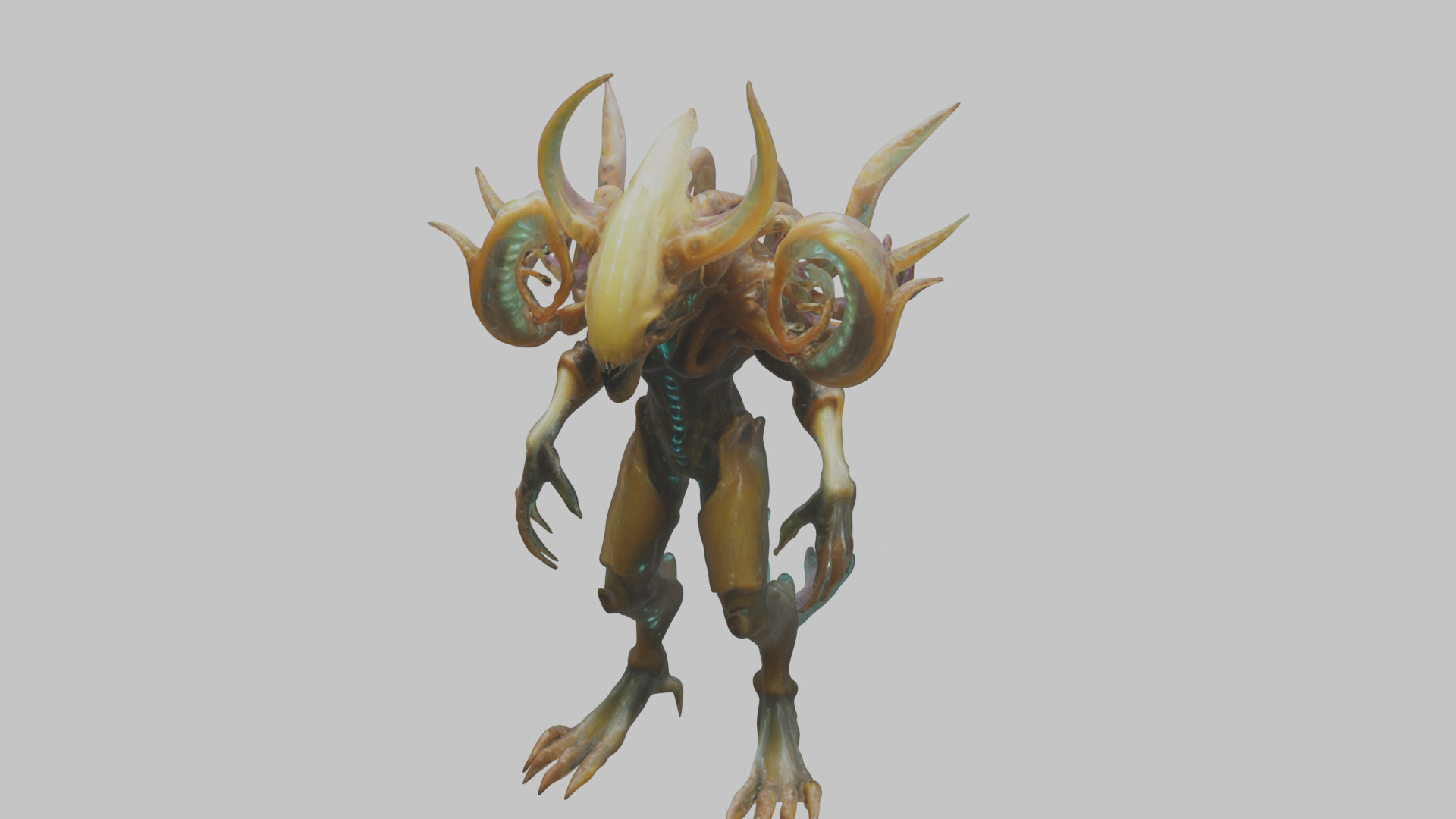 Fantasy Alien Character Monster Low-poly 3D model_13