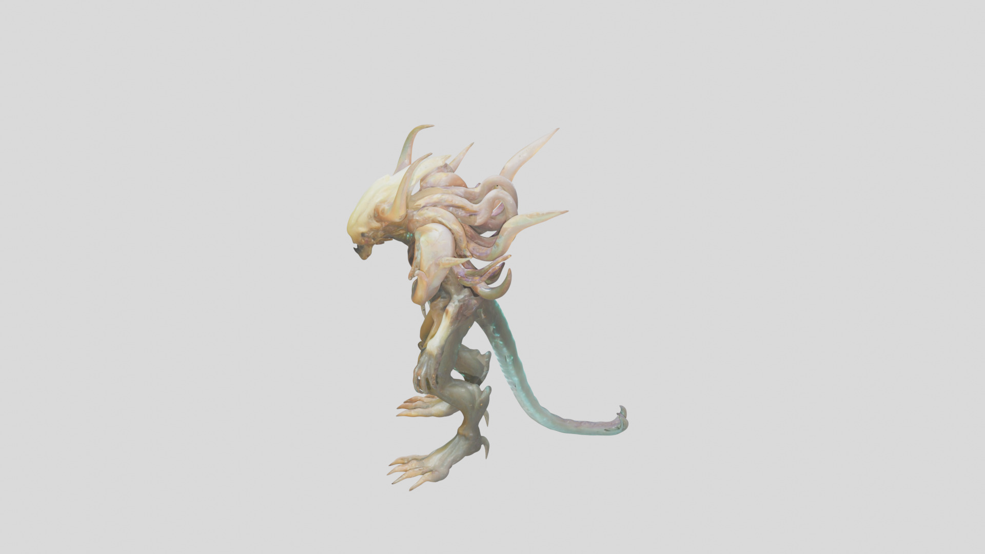Fantasy Alien Character Monster Low-poly 3D model_21