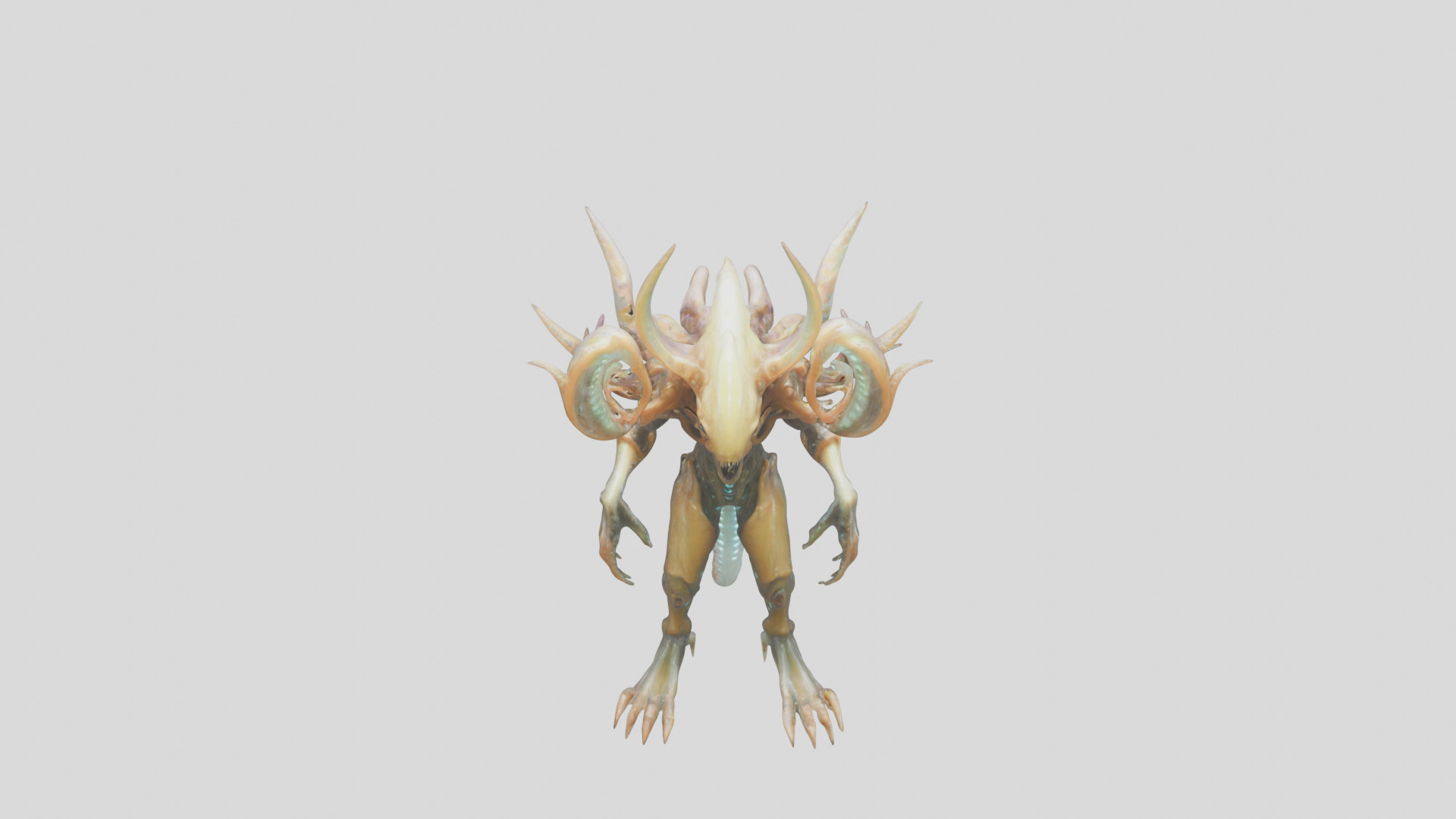 Fantasy Alien Character Monster Low-poly 3D model_17