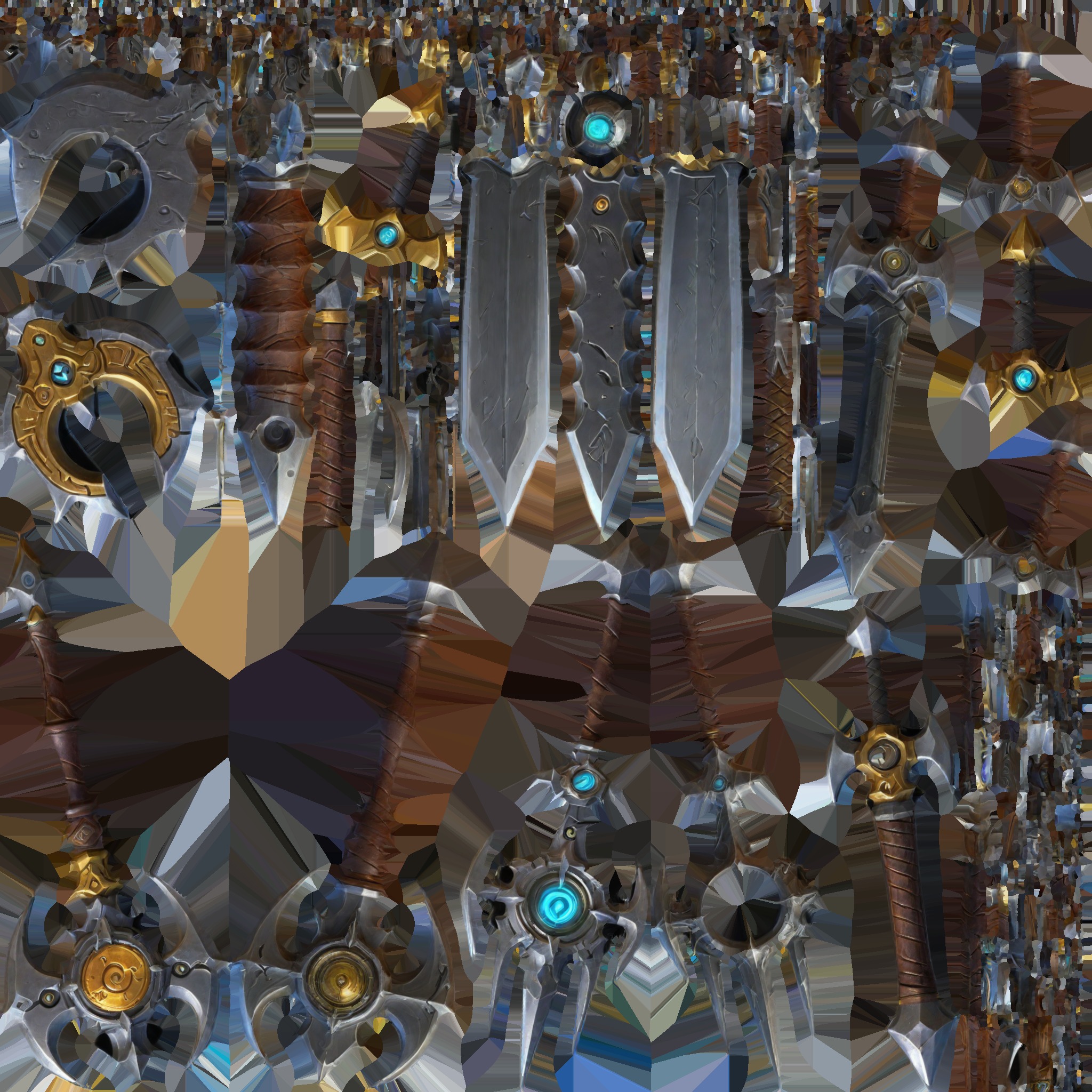 Lowpoly Medieval Fantasy Weapons Pack Low-poly 3D model_21