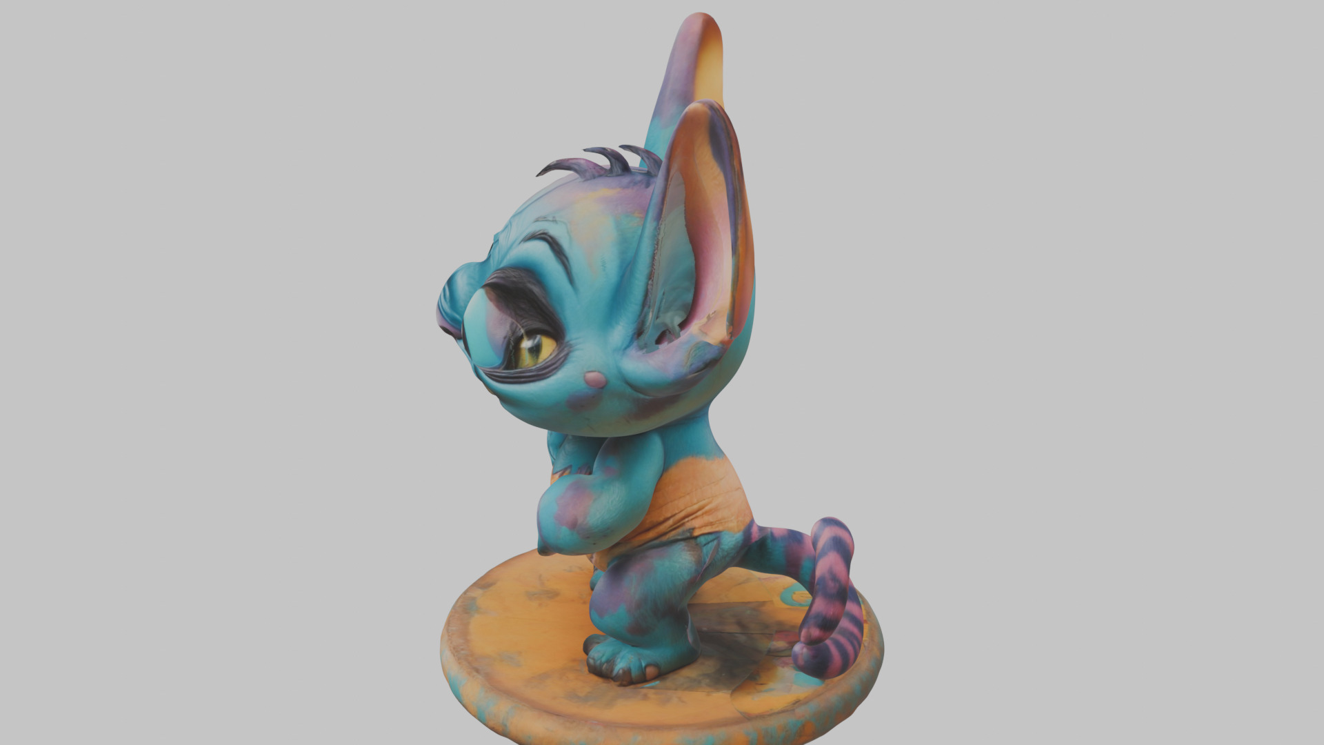 Cute Lowpoly Chibi Creature Low-poly 3D model_13