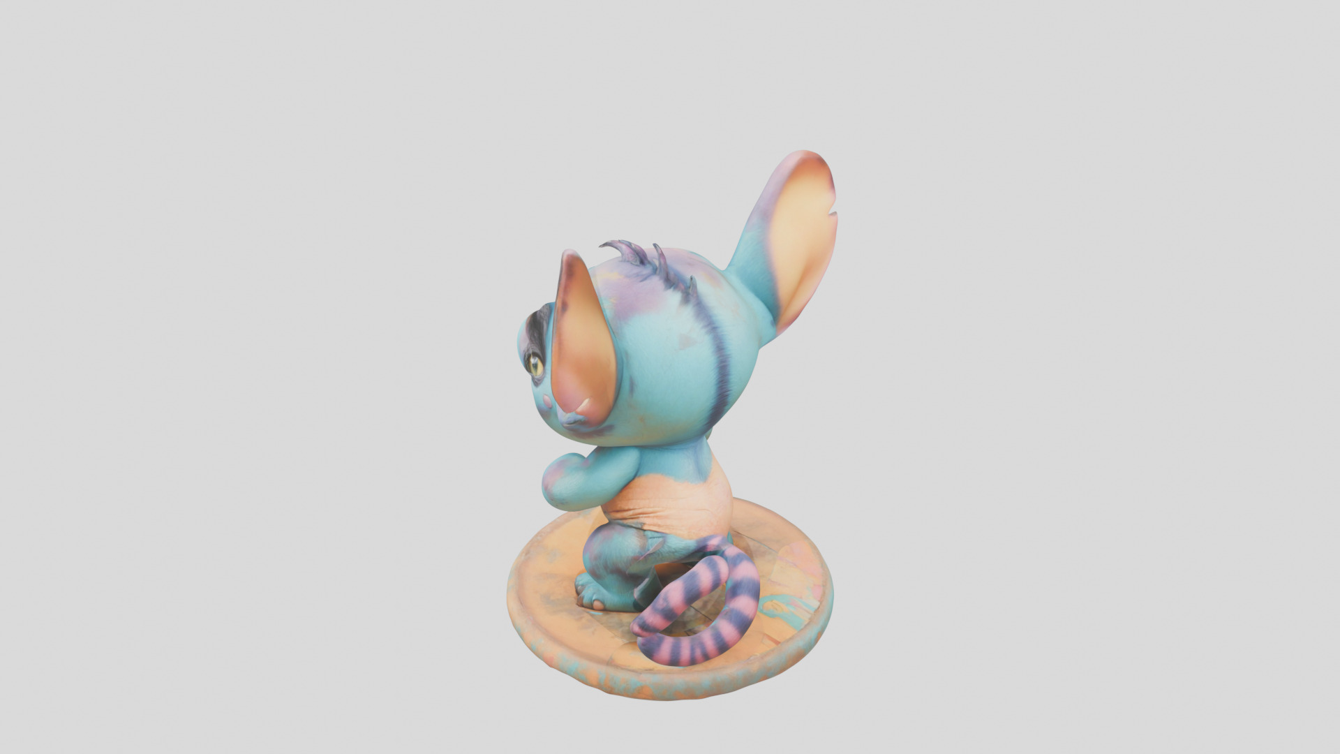 Cute Lowpoly Chibi Creature Low-poly 3D model_6