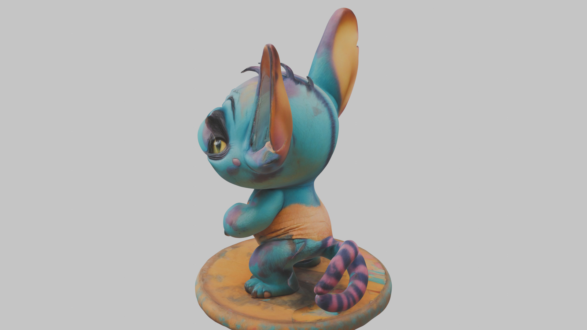 Cute Lowpoly Chibi Creature Low-poly 3D model_15