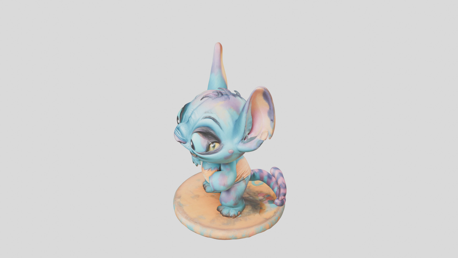 Cute Lowpoly Chibi Creature Low-poly 3D model_22