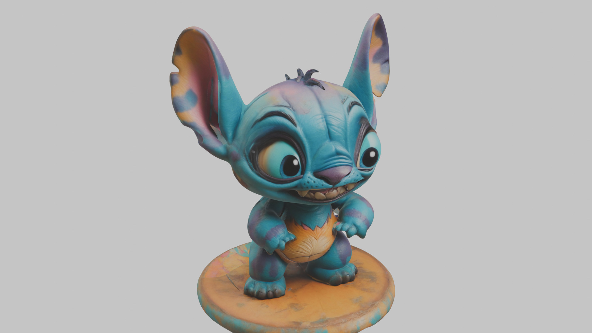 Cute Lowpoly Chibi Creature Low-poly 3D model_7