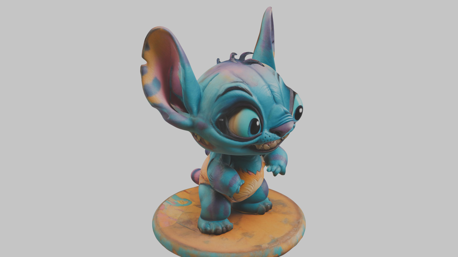 Cute Lowpoly Chibi Creature Low-poly 3D model_3