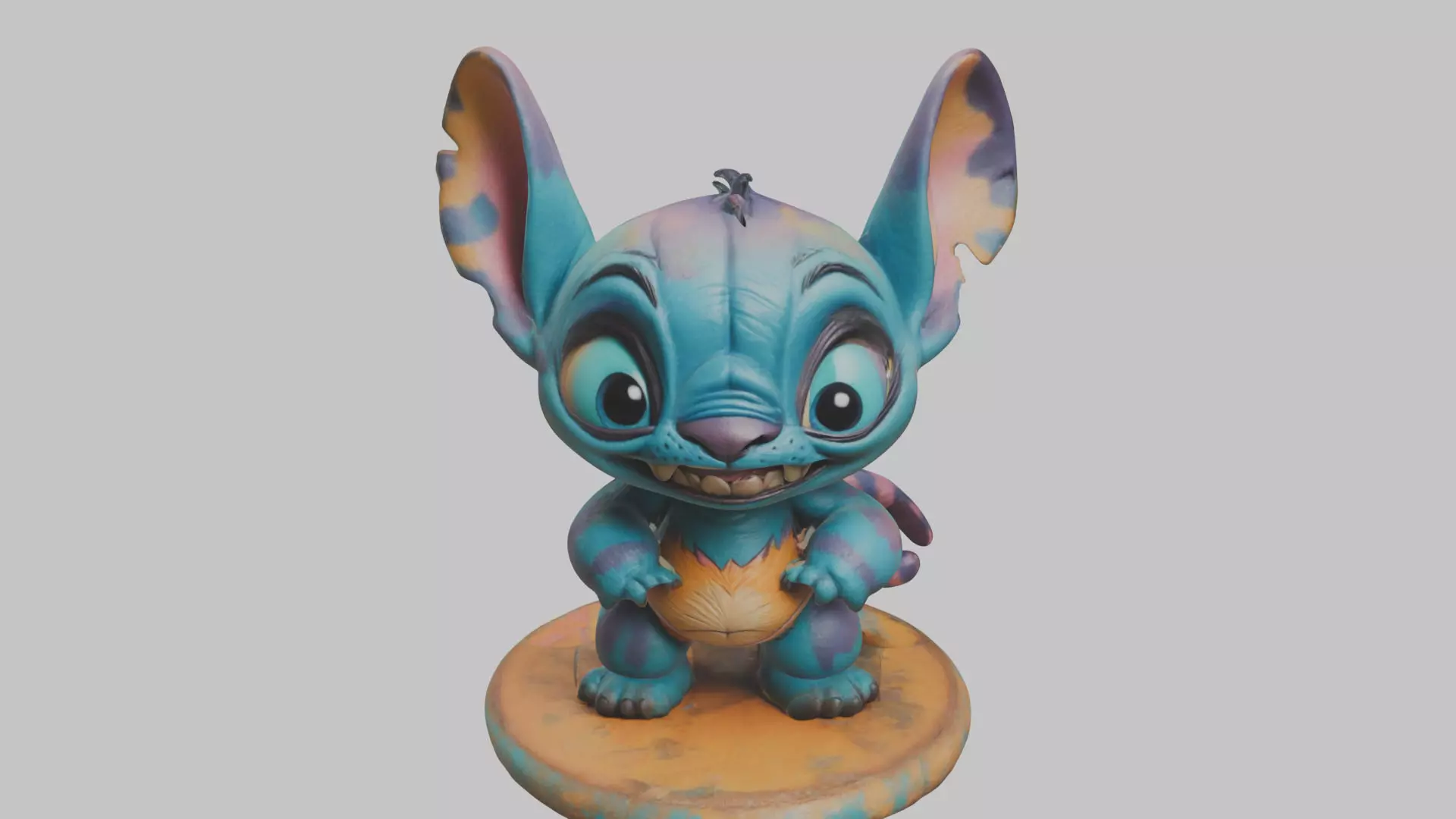 Cute Lowpoly Chibi Creature Low-poly 3D model_0