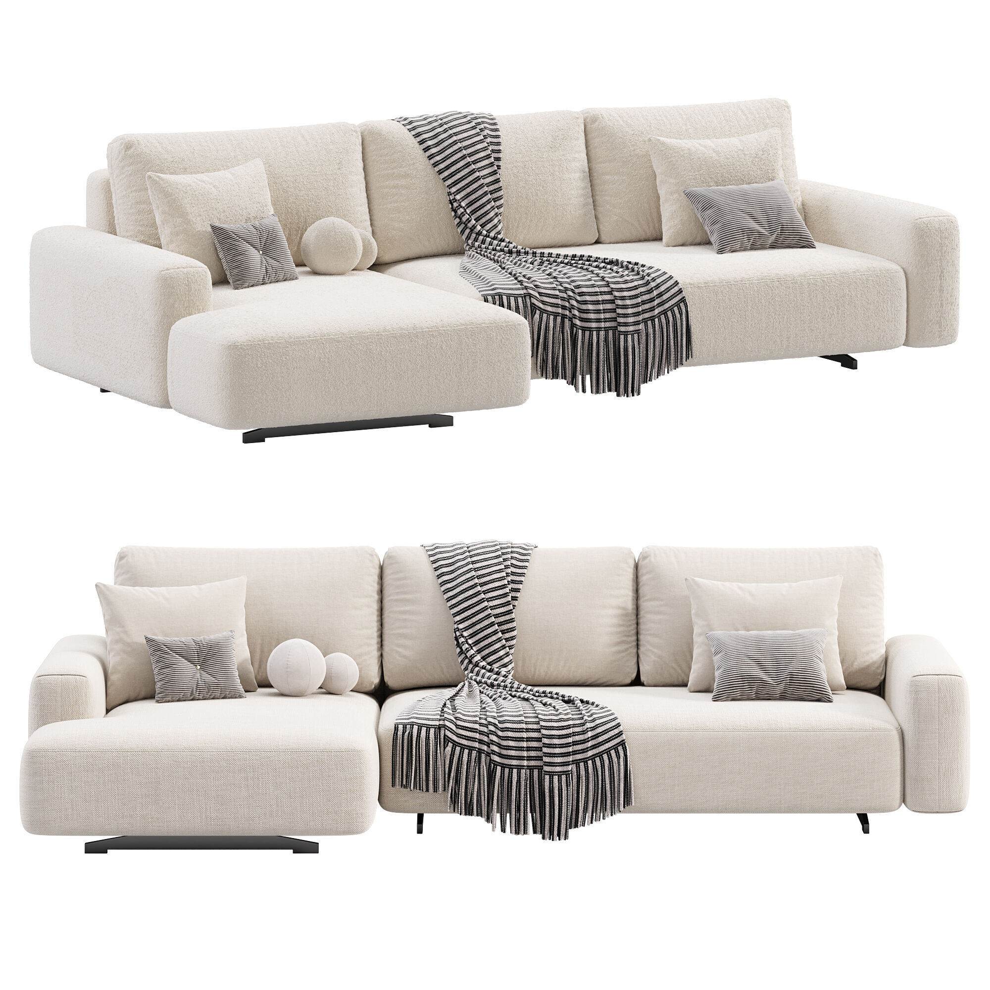 Bo Sofa Modern Low-poly 3D model_2