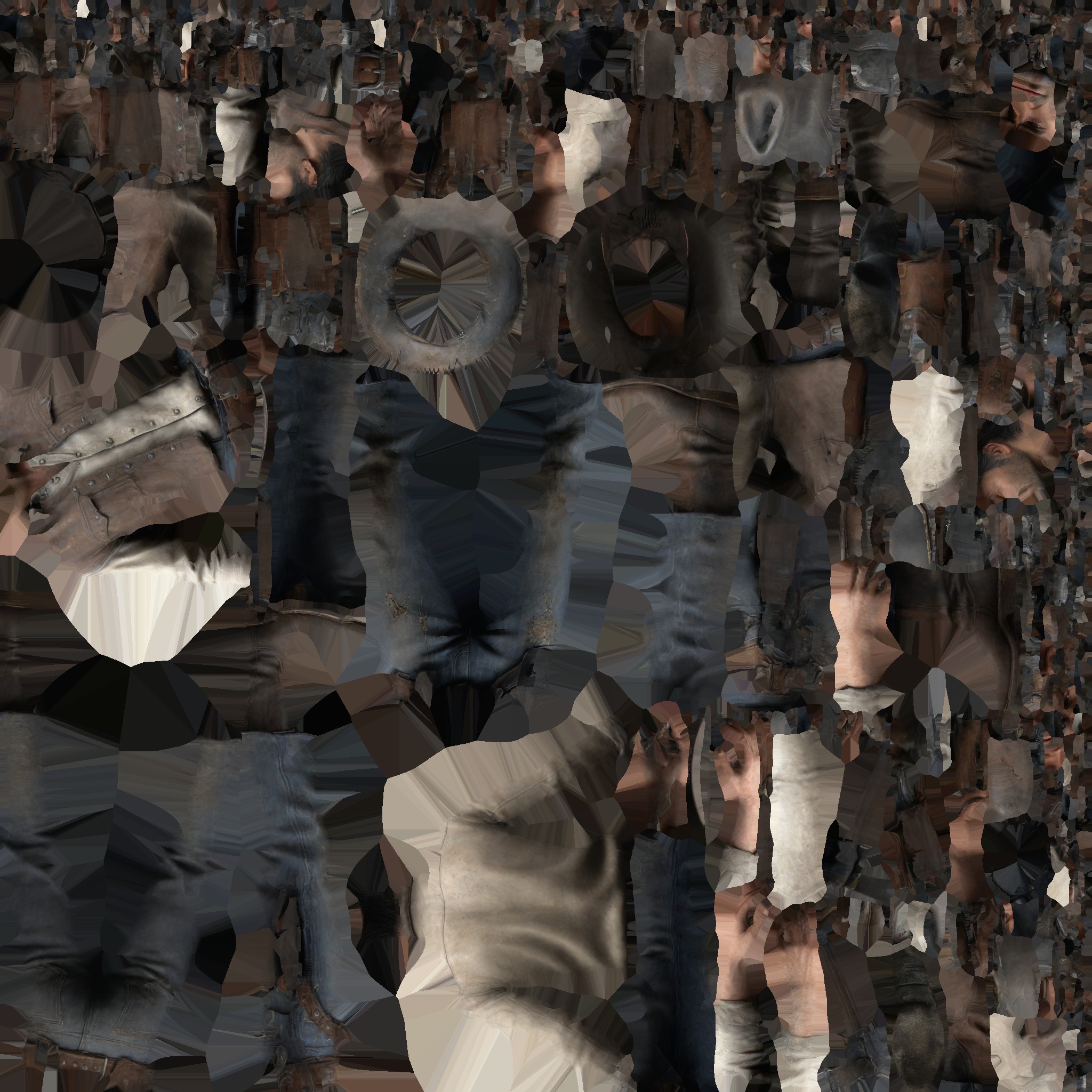 Lowpoy Cowboy Old Far West Man character Low-poly 3D model_24