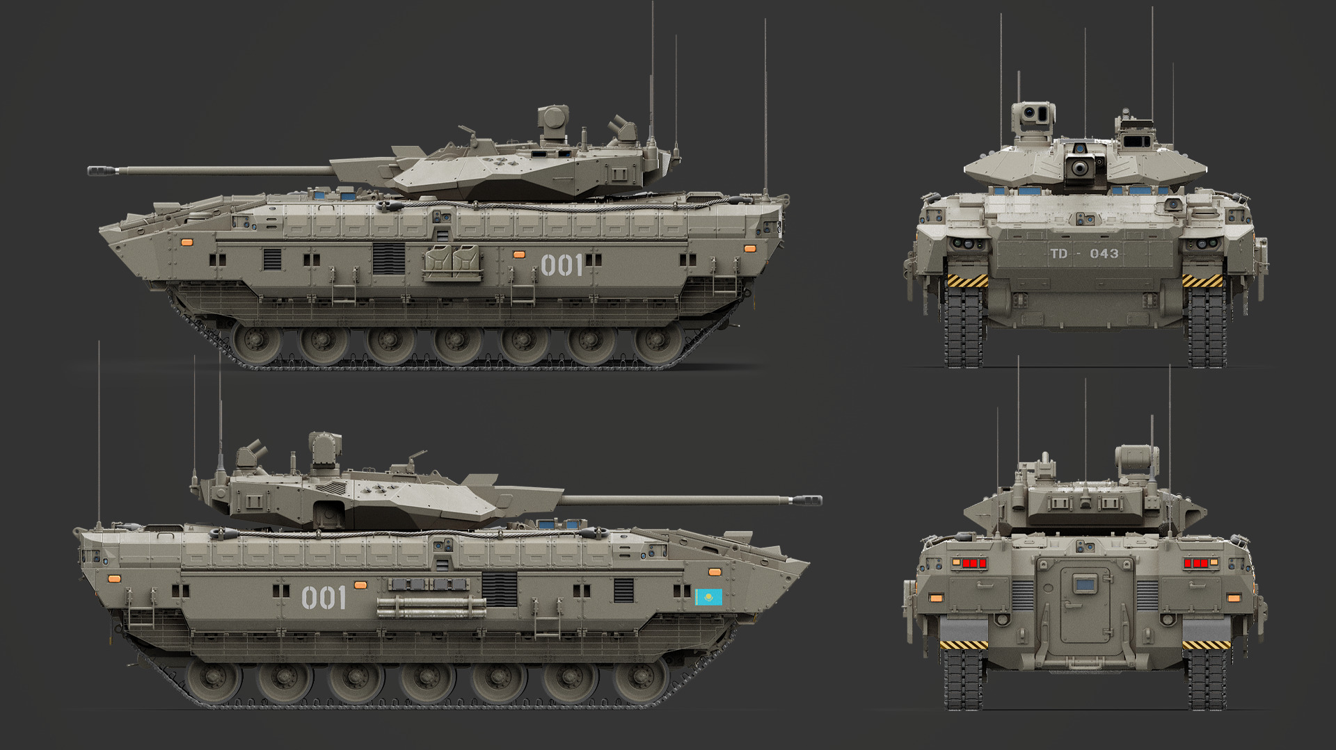 Infantry Fighting Vehicle Concept 3D model_5