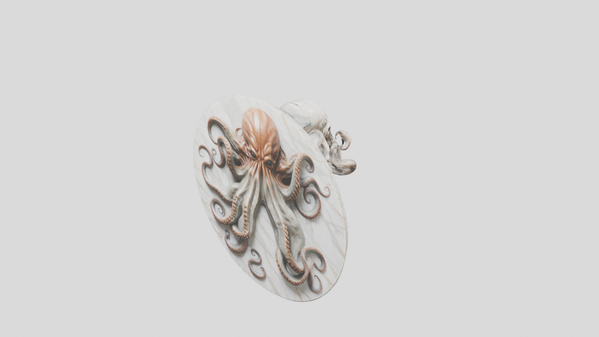 Old Gods Ancient Sculpture Marble Cthulhu Octopuss 3D model_30
