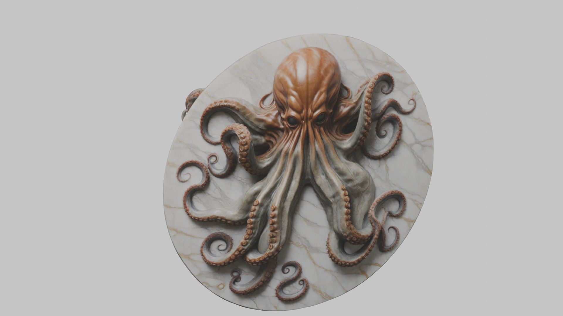 Old Gods Ancient Sculpture Marble Cthulhu Octopuss 3D model_18