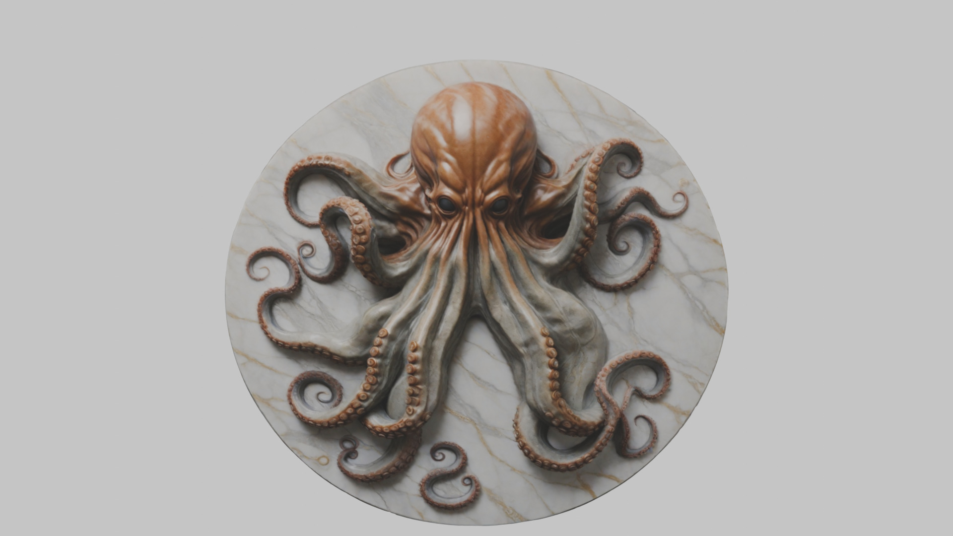Old Gods Ancient Sculpture Marble Cthulhu Octopuss 3D model_14