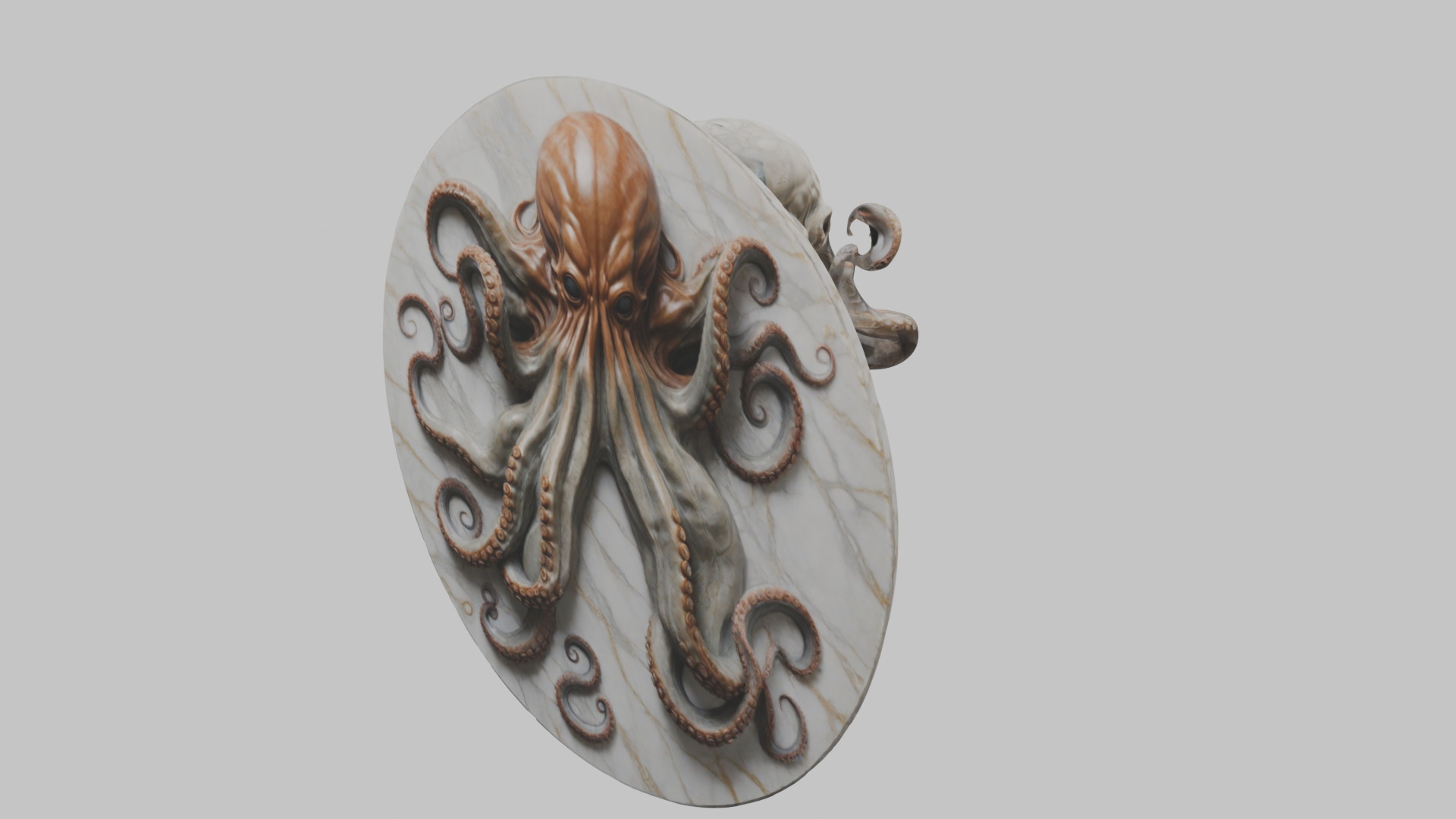 Old Gods Ancient Sculpture Marble Cthulhu Octopuss 3D model_11