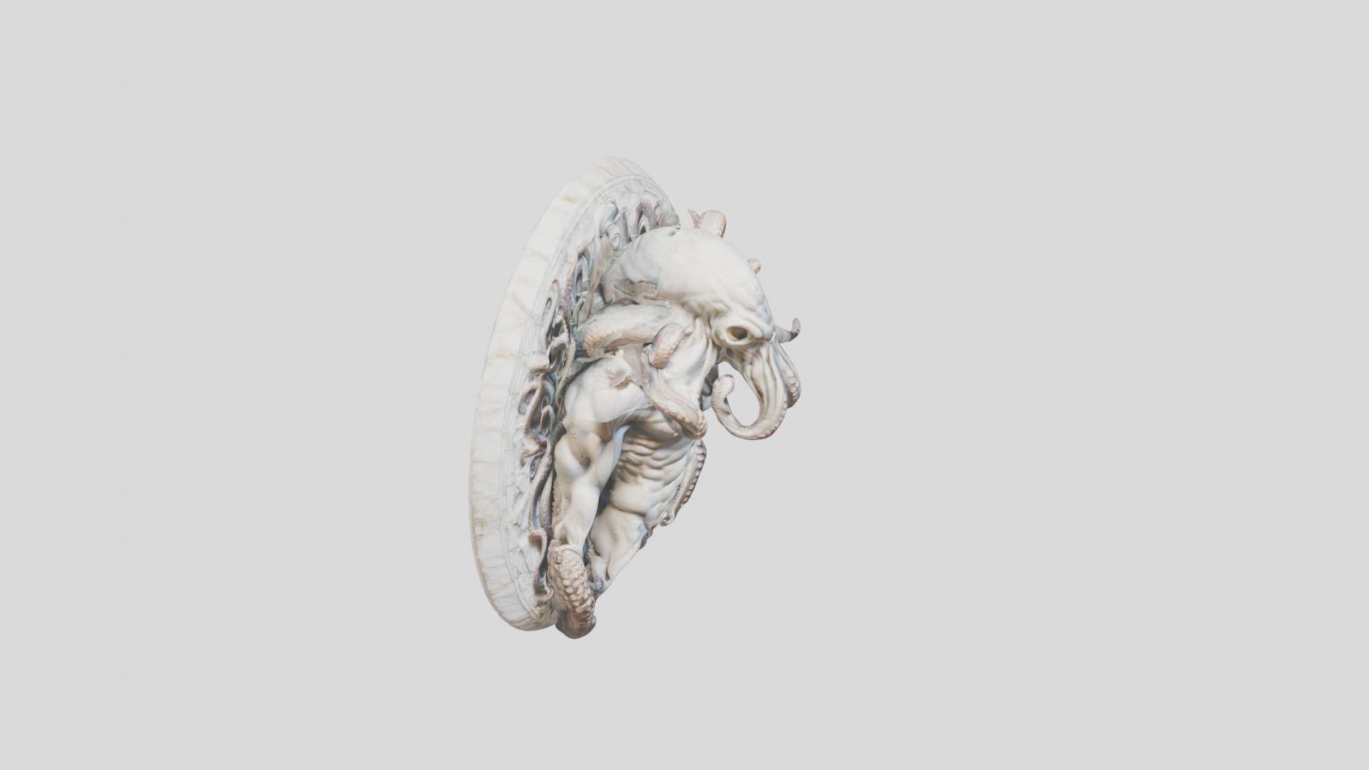 Old Gods Ancient Sculpture Marble Cthulhu Octopuss 3D model_28