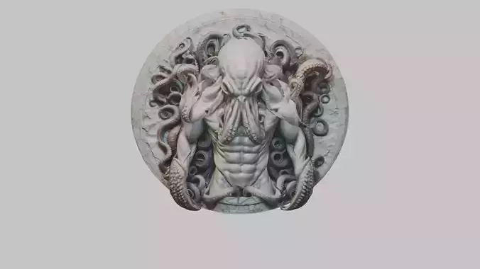 Old Gods Ancient Sculpture Marble Cthulhu Octopuss