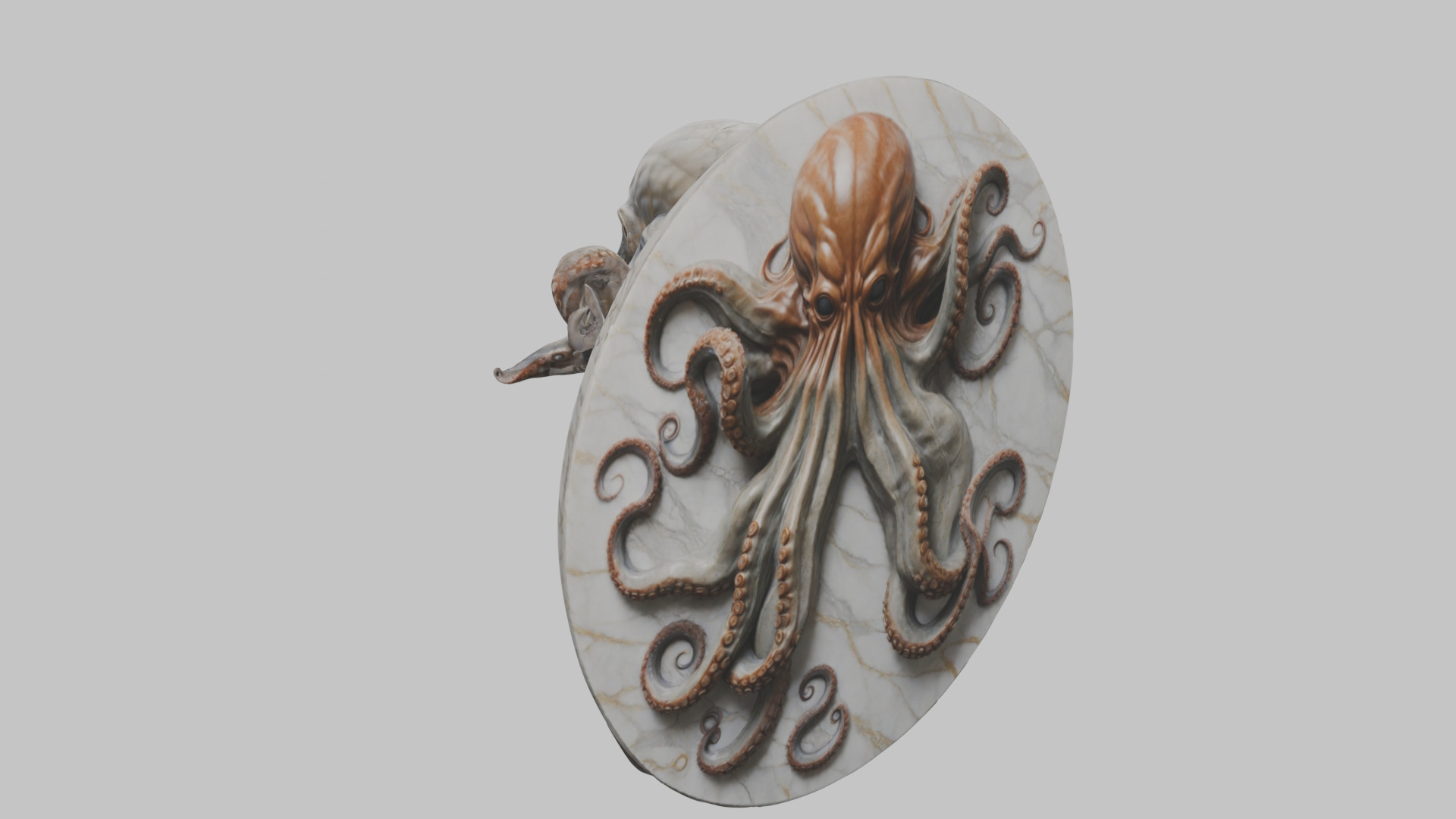 Old Gods Ancient Sculpture Marble Cthulhu Octopuss 3D model_15