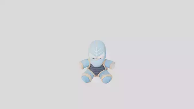 3D model of Sub-Zero from Mortal Kombat Low-poly 3D model
