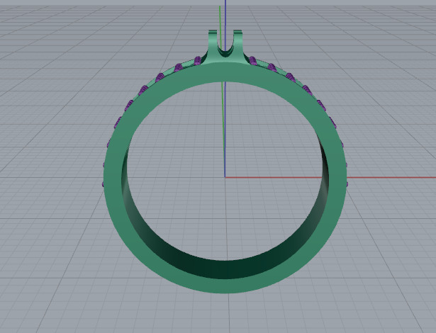 Ring N012819 3D print model_4